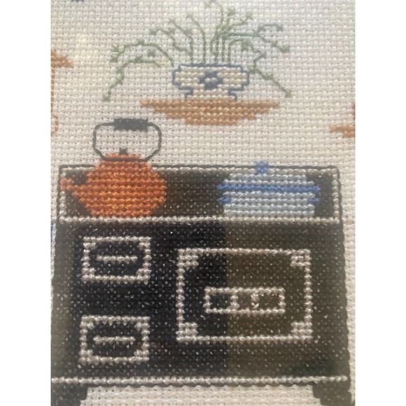 Cross‎ stitch framed for the Kitchen  vintage - Picture 5 of 5